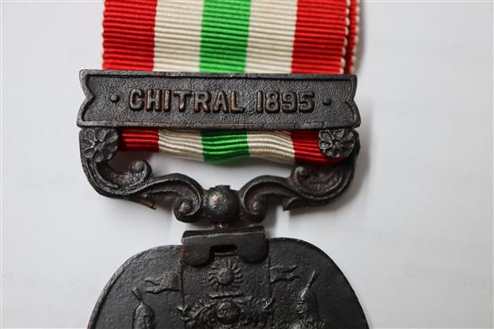 A bronze Jummoo and Kashmir medal 1895, unnamed.